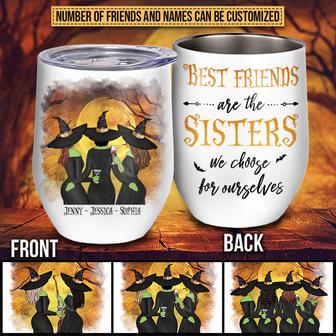 Witch Bestie Custom Wine Tumbler - Gift for Best Friend - Thegiftio UK