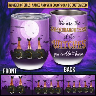 Grandkids Grandma Witch Custom Wine Tumbler - Halloween Gift - Thegiftio UK