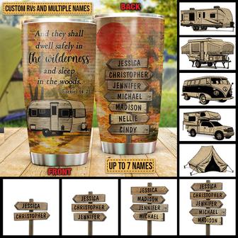 Autumn Camping Sleep In Woods Custom Tumbler - Camping Gift - Thegiftio UK