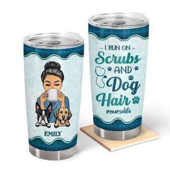 I Run On Scrubs Personalized Tumbler - Gift for Nurse - Thegiftio UK