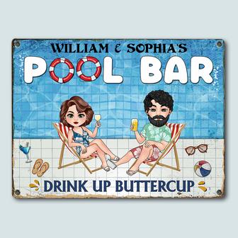 Drink Up Buttercup Custom Metal Sign - Gift for Bar Lovers - Thegiftio UK