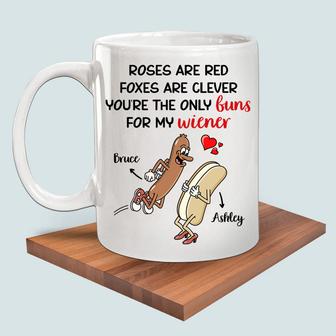 Roses Are Red You're The Only Buns Custom Mug - Couple Gift - Thegiftio UK