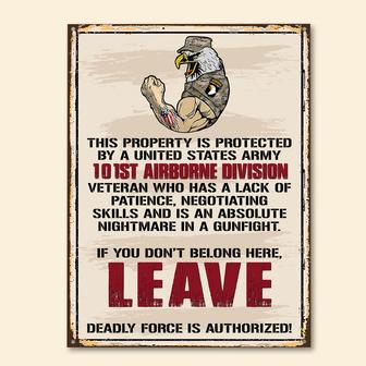 Veteran Custom Metal Sign - Personalized Gift for Veterans - Thegiftio UK