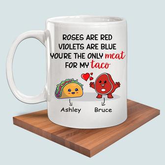 Roses Are Red You're The Only Meat Custom Mug - Couple Gift - Thegiftio UK