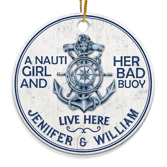 Nauti Girl Bad Buoy Sailor Custom Ornament - Couples Gift - Thegiftio UK