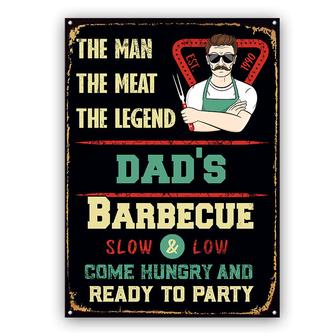 The Man The Meat The Legend Custom Metal Sign - Gift for Dad - Thegiftio UK
