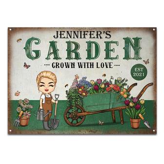 Grown With Love Personalized Sign - Gift for Garden Lovers - Thegiftio UK