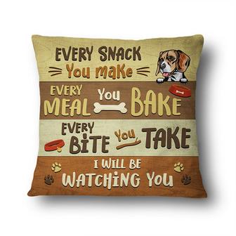 Snack Meal Bite Personalized Pillow - Gift for Dog Owners - Thegiftio UK