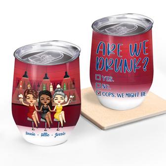 Drinking Chibi Bestie We Might Be Drunk Custom Tumbler - Thegiftio UK