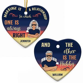 One Is Always Right Personalized Ornament - Gift for Couples - Thegiftio UK