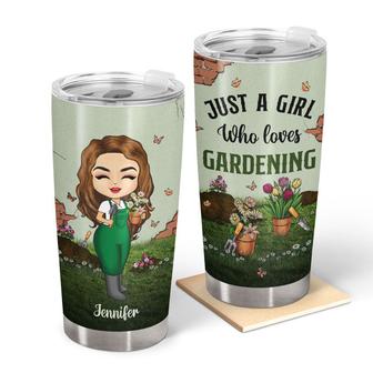 Gardening Chibi Girl Personalized Tumbler - Thegiftio UK