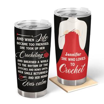 Who Loves To Crochet Custom Tumbler - Gift for Crafters - Thegiftio UK