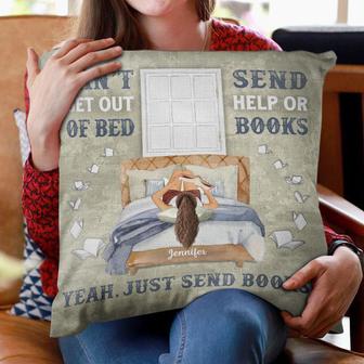 Just Send Books Reading Personalized Pillow - Thegiftio UK