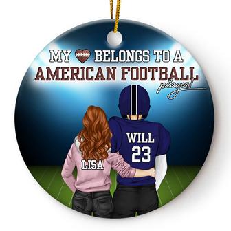 Baseball American Football My Heart Belongs To Custom - Thegiftio UK