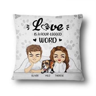 Four Legged Word Personalized Pillow - Gift for Pet Owners - Thegiftio UK