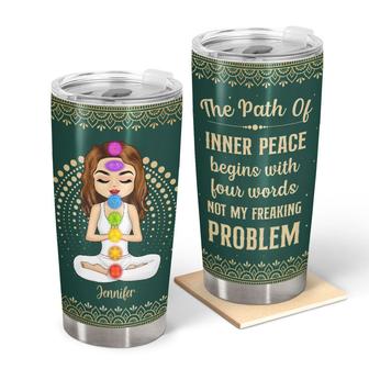 The Path Of Inner Peace Custom Tumbler - Yoga Lovers Gift - Thegiftio UK