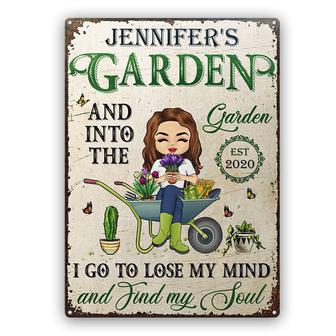 Gardening Find My Soul Chibi Custom Metal Sign - Mother Gift - Thegiftio UK