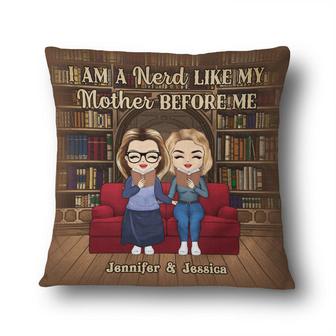 Mother Reading Daughter A Nerd Custom Pillow - Gift for Mom - Thegiftio UK
