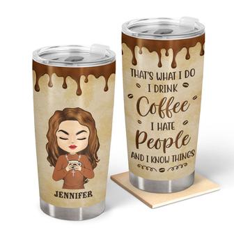 Coffee Chibi Girl Until I Had My Coffee Custom Tumbler - Thegiftio UK
