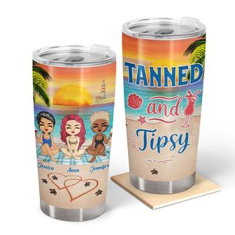 Beach Besties Chibi Girl Custom Tumbler - Gift For Besties - Thegiftio UK