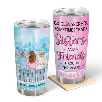Giggles Secrets Sometimes Tears Custom Tumbler - Sister Gift - Thegiftio UK