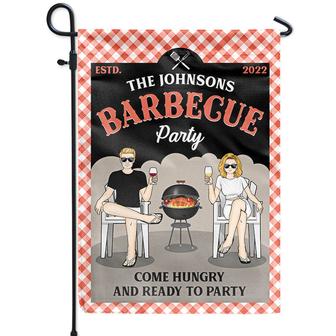 Barbecue Party Grilling Personalized Flag - Gift for Couples - Thegiftio UK