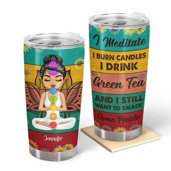 Smack Some People Custom Tumbler - Gift for Yoga Lovers - Thegiftio UK