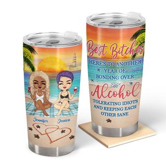 Beach Bestie Here's To Another Year Of Bonding Custom - Thegiftio UK