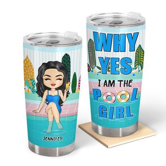 The Pool Girl Personalized Tumbler - Gift for Women - Thegiftio UK