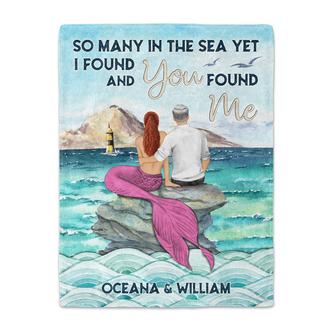 So Many In The Sea - Gift For Couple - Personalized Custom Fleece Blanket - Thegiftio UK