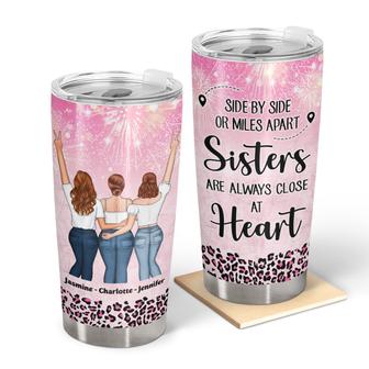 Side By Side Or Miles Apart Custom Tumbler - Thegiftio UK