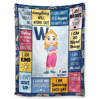 I Can Choose To Be Happy - Gift For Kids - Personalized Fleece Blanket - Thegiftio UK