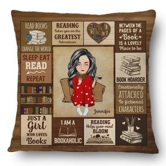 Reading My Reading Pillow I'm A Bookaholic Custom Pillow - Thegiftio UK