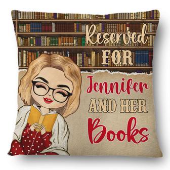 Reserved For Her Books Custom Pillow - Gift for Book Lovers - Thegiftio UK