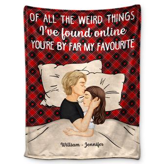 Couple You Are My Favorite By Far - Gift For Couples - Personalized Fleece Blanket - Thegiftio UK