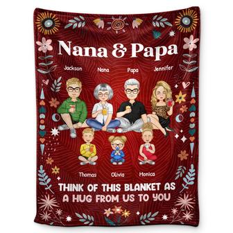 A Hug From Me - Gift For Family - Personalized Fleece Blanket - Thegiftio UK