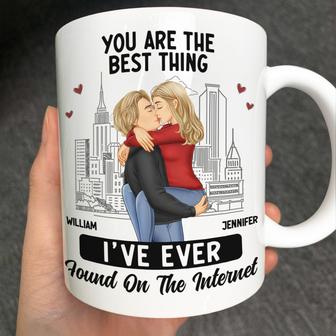 Kissing Couple Best Thing Found Personalized Mug - Thegiftio UK