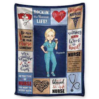 Nurse Daily It's A Beautiful Day - Gift For Nurse - Personalized Fleece Blanket - Thegiftio UK