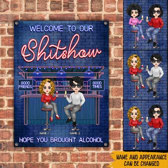Welcome To Our Shitshow Personalized Metal Sign - Thegiftio UK