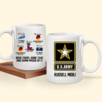 Proudly Served In Military Base Custom Mug - Veteran Gift - Thegiftio UK