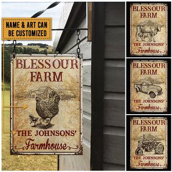 Farm Bless Our Farm Custom Metal Sign - Gift for Farmers - Thegiftio UK