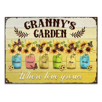 Granny's Garden Where Love Grows Custom Metal Sign - Gift - Thegiftio UK