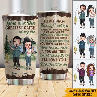 Fishing Couple Personalized Tumbler - Gift for Him - Thegiftio UK