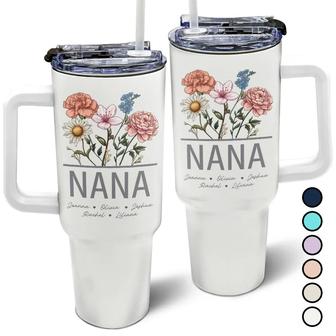 Nana Grandma Mom Birth Flowers Custom Tumbler - Gift for Her - Thegiftio UK