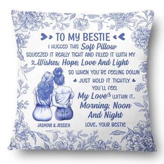 I Filled It With My Wishes Bestie Sister Toile Custom Pillow - Thegiftio UK