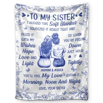 I Filled It With My Wishes Bestie Sister Toile - Personalized Fleece Blanket, Sherpa Blanket - Thegiftio UK