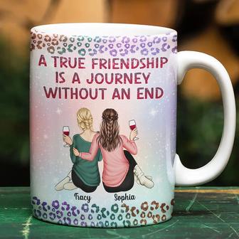 A True Friendship Is A Journey Personalized Mug - Thegiftio UK