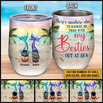 Mermaid Bestie Out At Sea Custom Tumbler - Best Friend Gift - Thegiftio UK