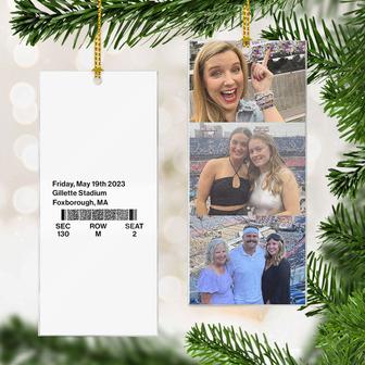 Custom Photo Ticket Style Ornament - Christmas Gift - Thegiftio UK