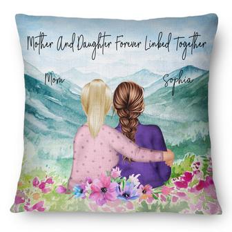 Mother Daughter Forever Linked Together Custom Pillow - Gift - Thegiftio UK